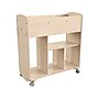 Flash Furniture Bright Beginnings Mobile 10-Section Storage Cart, 33.5"H x 31.5"W x 13"D, Brown (MK-KE24244-GG)~#|#~F53AE669-7CFA-4DC7-96ACCD6E882DF2A2_sc7