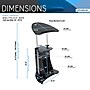 Techni Mobili 22"W Manual Adjustable Standing Laptop Cart, Black (RTA-B005-BK46)~#|#~F5610E54-08E8-4DA2-B54C5173A16BAD91_sc7