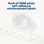 Avery Self-Adhesive Plastic Reinforcement Labels in Dispenser, 1/4" Diameter, Matte White, 1000/Pack (5720)~#|#~F561621C-2186-4F3C-ACAA18E0F66E2CC8_sc7