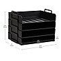 Mind Reader 4-Compartment Stackable Plastic Desk Tray, Black (DANSTACK4-BLK)~#|#~F5699DCC-9AC4-4E4E-85AF7F86B361DAF5_sc7