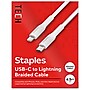 Staples TECH Lightning to USB-C Charging Cable, 6.5 ft., White (ST62333)~#|#~F581D1CF-FC7E-4EA0-B4B132AD1BEF0DDA_sc7