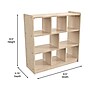 Flash Furniture Bright Beginnings 8-Section Modular Storage Unit, 31.5"H x 31.5"W x 11.75"D, Brown (MK-ME10513-GG)~#|#~F58599F4-7DC1-49EA-B3FE8777D4BEB4CE_sc7