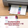 Staples Customizable Table of Contents Numeric Dividers, 10-Tabs, 6 Sets, Multicolor ~#|#~F5879468-796D-41C1-8CEE9AC0FAA48DC2_sc7