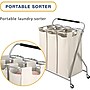 Whitmor 3-Section Rolling Laundry Sorter, Metal, (6640-4794)~#|#~F59D555A-255A-4140-BC5389CC441FD7E1_sc7