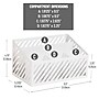 Mind Reader 5-Compartment Metal Desk Organizer, White (MOSORG-WHT)~#|#~F5E5006F-0299-4890-B9B489AEC27B14B0_sc7