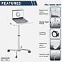 Techni Mobili Mobile Laptop Stand with Lockable Wheels, White (RTA-B008-WHT)~#|#~F5F8CF53-EF0D-4E7F-83B96528612CCDB2_sc7