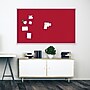 Ghent Fabric Bulletin Board, Satin Aluminum Frame, 4’H x 5’W, Red (AT45F98)~#|#~F602DC0D-E501-4E12-B9FBF9B97C63EE75_sc7