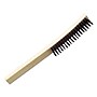 AbilityOne SKILCRAFT Wire Deburring Brush, Black Carbon Steel Bristles, 6.75" Brush, 13.5" Tan Plastic Handle (7920-00-291-5815)~#|#~F602F8DC-C906-49D7-932A3144F063591E_sc7
