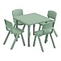 Flash Furniture Emmy Square Activity Table Set, 24" x 24", Height Adjustable, Sage (YCX232SQRTBSGEE)~#|#~F605230A-F42C-41D8-AB5DA8FE8482ECCC_sc7