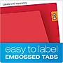 Pendaflex Heavy Duty End Tab File Folder, Straight Cut, Letter Size, Red, 100/Box (H110DR)~#|#~F62C4A03-F003-4452-93EA2F431F1387AA_sc7