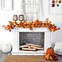 Nearly Natural 6' Assorted Autumn Maple Leaves, Pumpkins, Gourds, Berries and Pinecone Artificial Fall Garland (W1217)~#|#~F6DC3AC2-4133-4B4E-8D52CEA9F7F647ED_sc7