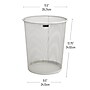 Mind Reader Metal Mesh Trash Can Without Lid, 4.4 Gallon, White (1CIRGA-WHT)~#|#~F70A7176-F69D-4DA0-BED98C1EFDD792CB_sc7