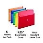 Staples Expanding Wallets, Button & String Closure, Legal Size, Assorted Colors, 5/Pack (TR10768)~#|#~F71C0637-F217-4AD7-8AF3102A6A33AD1C_sc7