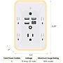 Power by GoGreen 5-Outlet Wall Tap with USB, 5-Outlet, White (GG-53A1C)~#|#~F72A29DC-9CAD-4154-A42C7C61500CE401_sc7