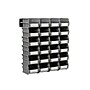 Triton Products LocBin Small Stackable Plastic Storage Bin, 3" x 4.125"x 5.375", 1.15 Qt., Gray, 24/Pack (3-210GRWS)~#|#~F72B0958-9229-4D5A-BB4A572618853515_sc7