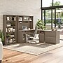 Bush Furniture Salinas 68" Storage Set with Hall Tree, Shoe Bench, Accent Cabinet, 5 Shelves, Reclaimed Pine (SAL008RCP)~#|#~F743B438-418E-41BD-8CB9792B9FEA2DEB_sc7