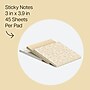 Post-it Polished Patterns Spot On Sticky Notes, 3" x 3", Assorted Colors, 45 Sheets/Pad, 3 Pads/Pack (3321-PP-SO)~#|#~F757C1D5-641B-4223-BCC34065FEFA7B77_sc7