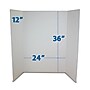 Flipside Tri-Fold Presentation Board, 48" x 36", Corrugated, White, 3/Pack (30048-3)~#|#~F75C7F80-1C7A-45C0-9A25B9DF89B20A52_sc7