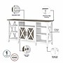 Bush Furniture Key West Console TV Stand, Screens up to 65", Shiplap Gray/Pure White (KWV160G2W-03)~#|#~F76D62B3-99C4-4772-8B8C5C5396C71F6C_sc7