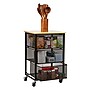 Mind Reader 3-Shelf Drawer Mobile Organizer Cart with Wheels, Black (3TMESHC-BLK)~#|#~F770FCED-8D18-4EE3-916C6424BC2B5AA8_sc7