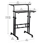 Mind Reader 27.5"- 39" Mobile Adjustable Sit/Stand Desk, Black (SDROLLXL-BLK)~#|#~F77354B5-EEA5-4754-A747F132C5B1E4E3_sc7