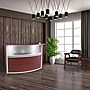 Regency Marque 72"W Curved Reception Desk Workstation, Mahogany (77310MH)~#|#~F79AFD54-8700-4ADA-809150FB6B777386_sc7