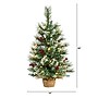 Nearly Natural Snow Tipped Pine and Berry Artificial Christmas Tree, 2' (T3326)~#|#~F7BE39B2-D916-4FD2-8938D44B8F9725C3_sc7