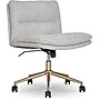Elle Decor Ariana Criss Cross Armless Ergonomic Fabric Swivel Computer and Desk Chair, Light Gray (60121-LGRY)~#|#~F7E5322C-324B-4120-921F798474462100_sc7