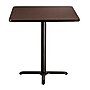 NPS CT Series 36" Square 36" Height Cafe Table, X Base, Black Frame/Mahogany Top (CT33636XCPBTMMY)~#|#~F81193BC-3E89-43F4-B104EFB469487F95_sc7