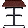 Lorell 63"W x 24"D Mobile Folding Training Table, Laminate, With Wheels, Mahogany (LLR60735)~#|#~F812B187-E29F-46D0-A1710C0141E5D68D_sc7