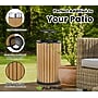 Alpine Industries Steel Outdoor Trash Can with Rain Bonnet Lid, 32 Gallon, Cedar (ALP4400-01-CD-RB)~#|#~F8153817-A9BA-4CC8-B9DF682D7DC82199_sc7