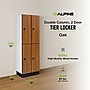 Alpine Industries 72" 2-Tier 2-Column Storage Locker with Digital Lock, Oak (701-O-2-TPL-MK)~#|#~F8415408-14E1-4702-9FCE1FD629BACC08_sc7