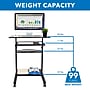 Mount-It! 32" W Mobile Adjustable Standing Desk With Retractable Keyboard Tray, Black (MI-7998B)~#|#~F843A8F6-7462-4820-9A5012669AD372E1_sc7