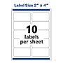 Avery Sure Feed Inkjet Shipping Labels, 2" x 4", White, 200 Labels/Pack (8253)~#|#~F8450511-3564-443F-8E94C472CB8C70CD_sc7