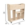 Flash Furniture Bright Beginnings Mobile 10-Section Storage Cart, 33.5"H x 31.5"W x 13"D, Brown (MK-KE24244-GG)~#|#~F85AFEEE-AE68-4D42-8433C7FABC6B776D_sc7