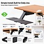 Uncaged Ergonomics KT2 Adjustable Under-Desk Keyboard Tray with Mouse Platform, Black (KT2-b) ~#|#~F8817CE8-C2D9-48DD-ABFB12F497F66D5D_sc7