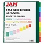 JAM Paper Poly Dividers, 8-Tab, Assorted Colors, 6 Packs (375032922A)~#|#~F8935120-D8D6-4869-9C6F951382F21707_sc7