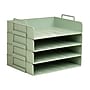 Staples Plastic Side Loading Stackable Letter Tray, Letter Size, Sage Green, 4/Pack (ST63889)~#|#~F8AA137F-FDAA-4EDB-82195FBF3E87B9C4_sc7