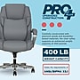 La-Z-Boy Niall AIR Lumbar Pro+ Ergonomic Faux Leather Executive Big & Tall Chair, 400 lb. Capacity, Cool Gray (60114-CGRY)~#|#~F8AAAAE9-0917-4DFC-88DFF5179298C917_sc7