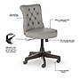 Bush Furniture Key West 60" L-Shaped Desk with Mid-Back Tufted Office Chair, Cape Cod Gray (KWS045CG)~#|#~F8B8868D-45CD-4745-B4422EEF82E7C853_sc7