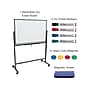 Excello Global Products Double Sided Magnetic Steel Mobile Dry-Erase Whiteboard, Aluminum Frame, 4' x 3' (EGP-HD-0066-BK)~#|#~F8CC95F8-9F94-4A50-8F458512CC5884FA_sc7