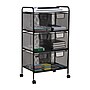Mind Reader 6-Drawer Multipurpose Office Utility Cart, Black (6DRMESH-BLK)~#|#~F8E748F4-7EBB-4053-AC69001BF5CC2971_sc7