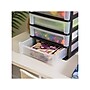 Iris 4-Drawer Desktop Unit, Black/Translucent White (587023)~#|#~F9029461-A74D-480E-AD8DA24CC2EDC538_sc7