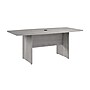 Bush Business Furniture 72W x 36D Boat Shaped Conference Table with Wood Base, Platinum Gray (99TB7236PG)~#|#~F90357AF-6C6F-4202-9961896C3F32738B_sc7