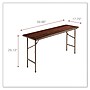 Alera Wood Folding Table, Rectangular, 59.88w x 17.75d x 29.13h, Mahogany (ALEFT726018MY)~#|#~F907152D-805A-4ACF-B6E6BF823EFC6CD3_sc7