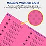 Avery Laser/Inkjet Rectangle Multipurpose Labels, 2/3" x 3-7/16", Bright Pink, 300/Pack (94210)~#|#~F90E0944-F67D-4448-8E33C2C2A21D0E85_sc7