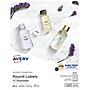 Avery Easy Peel Laser/Inkjet Round Labels, 3/4" Diameter, Glossy Clear, 80 Labels/Sheet, 5 Sheets/Pack, 400 Labels/Pack (4222)~#|#~F925C2DE-C1B8-4338-B83A99F86451FF2D_sc7