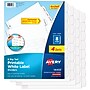 Avery Big Tab Print & Apply Label Dividers, 8-Tab, White, 4 Sets/Pack (14433)~#|#~F92A4026-E90C-40F5-8FAD5D497EBAD870_sc7