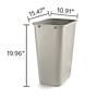 Coastwide Professional™ Plastic Trash Can, 10.25 Gallon, Beige (CW56434)~#|#~F93547A7-9308-4493-911EDD49B91FD9A5_sc7