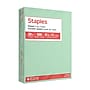 Staples Pastel 30% Recycled Color Copy Paper, 20 lbs., 8.5" x 11", Green, 500/Ream (14781)~#|#~F9396132-F013-4B04-AEB2AA0EB6D2E9C9_sc7